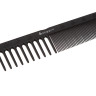 Расческа рабочая DEWAL CARBON black комбинированная, черная 18.5 см JF2012